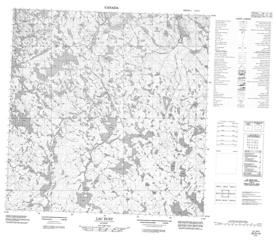 Lac Buet Topographic Paper Map 025D14 at 1:50,000 scale