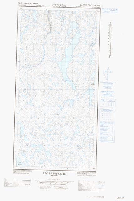 Lac Latourette Topographic Paper Map 025D15W at 1:50,000 scale
