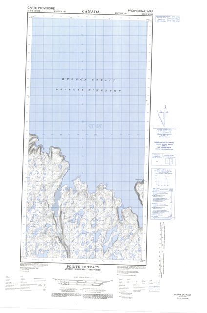 Pointe De Tracy Topographic Paper Map 025E02W at 1:50,000 scale
