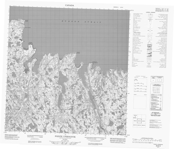 Pointe Upirngivik Topographic Paper Map 025E03 at 1:50,000 scale