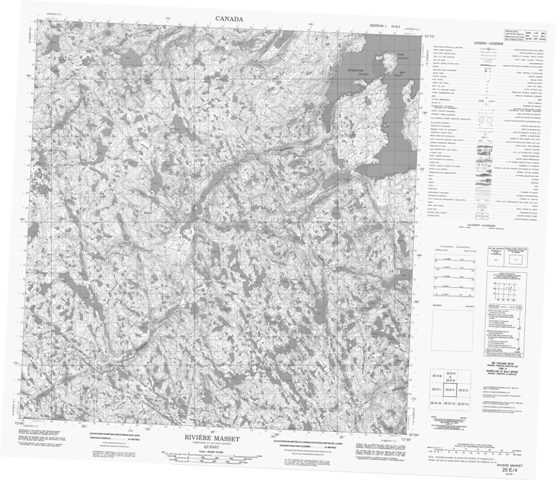 Riviere Masset Topographic Paper Map 025E04 at 1:50,000 scale