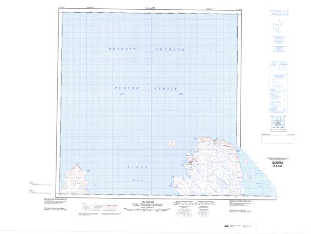 Quaqtaq Topographic Paper Map 025F04 at 1:50,000 scale