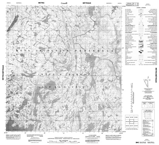 No Title Topographic Paper Map 025K14 at 1:50,000 scale