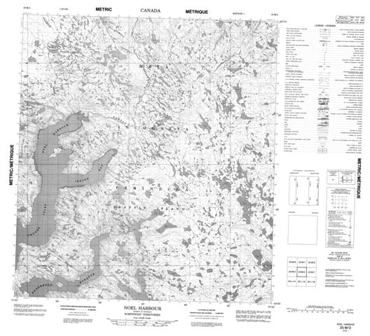 Noel Harbour Topographic Paper Map 025M02 at 1:50,000 scale