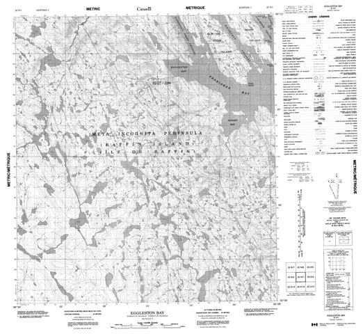 Eggleston Bay Topographic Paper Map 025N01 at 1:50,000 scale
