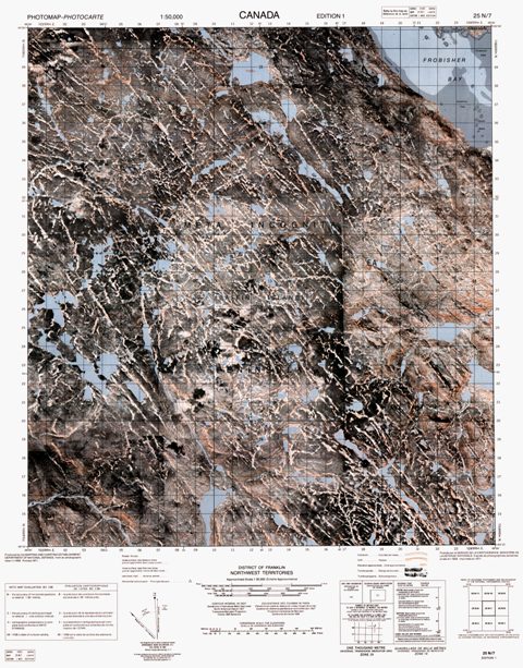No Title Topographic Paper Map 025N07 at 1:50,000 scale
