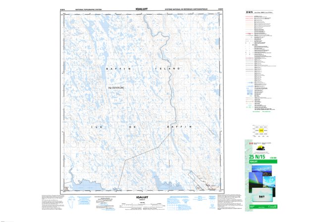 Iqaluit Topographic Paper Map 025N15 at 1:50,000 scale