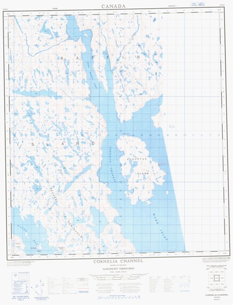 Cornelia Channel Topographic Paper Map 025O12 at 1:50,000 scale