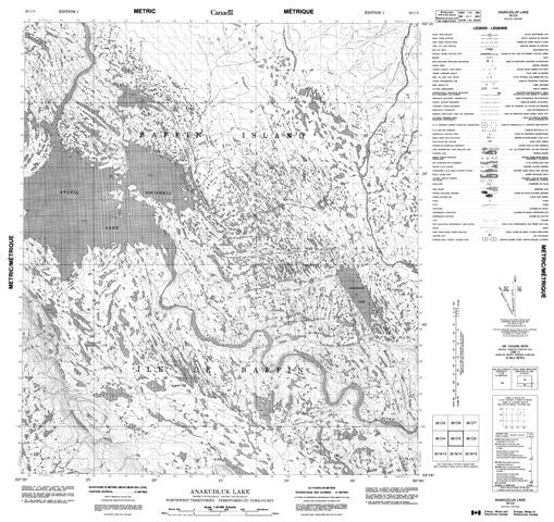 Anakudluk Lake Topographic Paper Map 026C03 at 1:50,000 scale