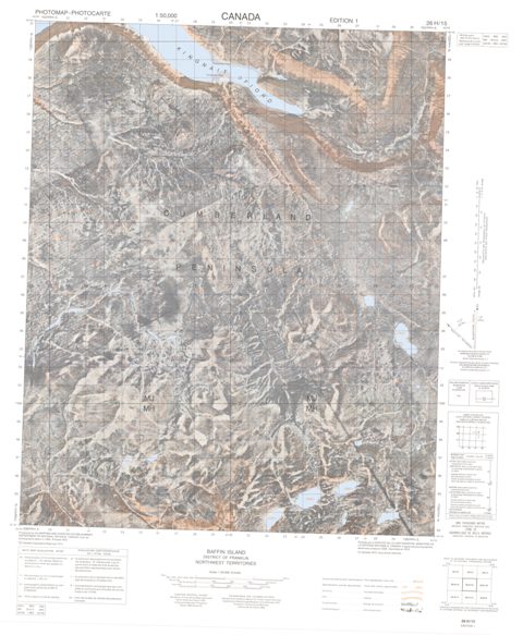 No Title Topographic Paper Map 026H15 at 1:50,000 scale
