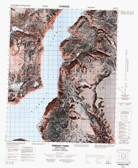 Kingnait Fiord Topographic Paper Map 026I02 at 1:50,000 scale