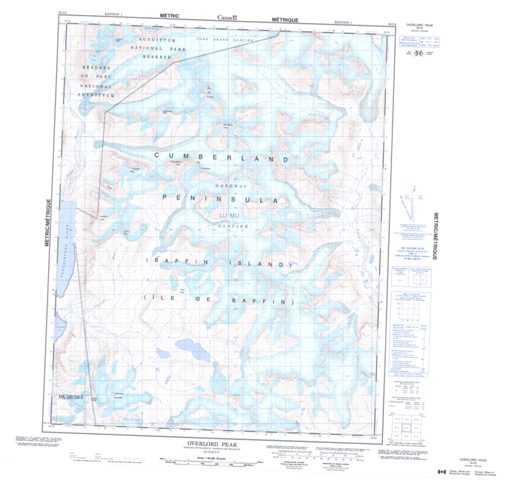 Overlord Peak Topographic Paper Map 026I06 at 1:50,000 scale