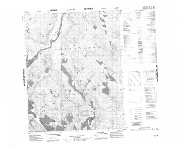 No Title Topographic Paper Map 026J08 at 1:50,000 scale