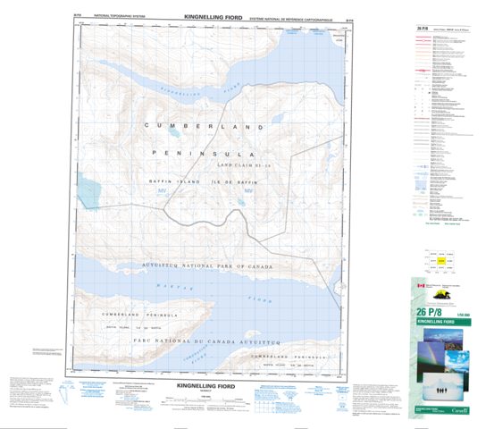 Kingnelling Fiord Topographic Paper Map 026P08 at 1:50,000 scale