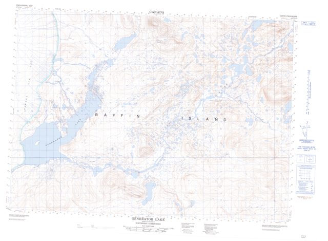 Generator Lake Topographic Paper Map 027C12 at 1:50,000 scale