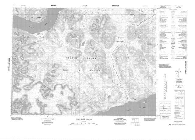 Down Fall Island Topographic Paper Map 027F07 at 1:50,000 scale