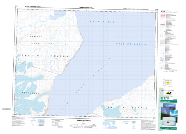 Hangover Hill Topographic Paper Map 027F14 at 1:50,000 scale