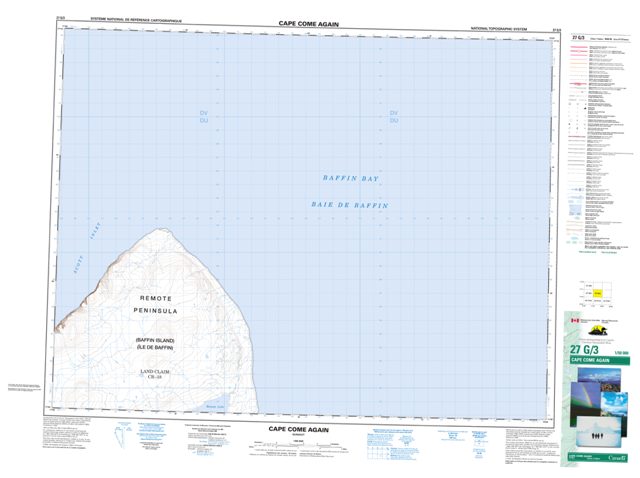 Cape Come Again Topographic Paper Map 027G03 at 1:50,000 scale