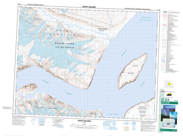 Scott Island Topographic Paper Map 027G04 at 1:50,000 scale