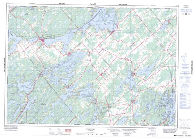 Westport Topographic Paper Map 031C09 at 1:50,000 scale