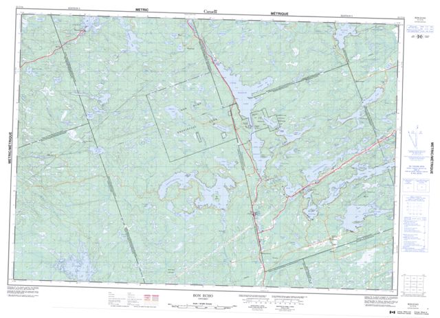 Bon Echo Topographic Paper Map 031C14 at 1:50,000 scale