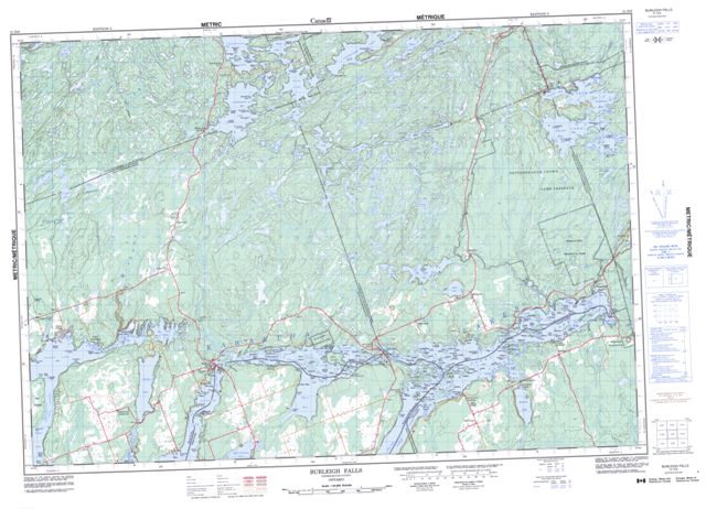 Burleigh Falls Topographic Paper Map 031D09 at 1:50,000 scale