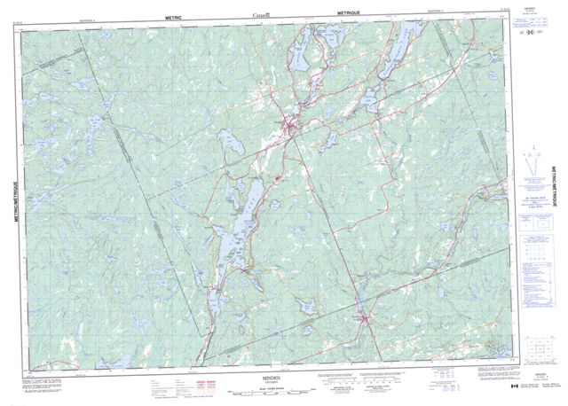 Minden Topographic Paper Map 031D15 at 1:50,000 scale