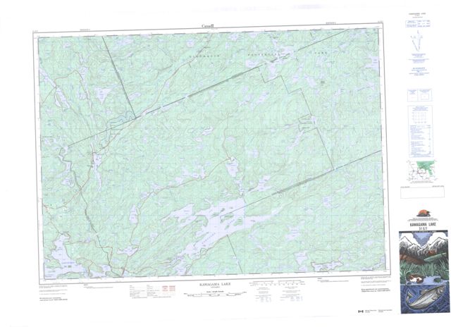 Kawagama Lake Topographic Paper Map 031E07 at 1:50,000 scale
