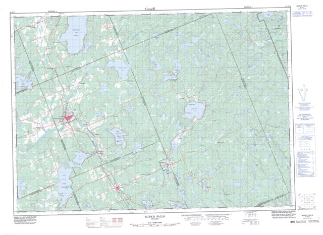 Burk's Falls Topographic Paper Map 031E11 at 1:50,000 scale