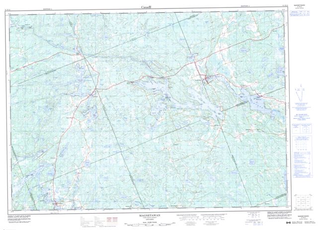 Magnetawan Topographic Paper Map 031E12 at 1:50,000 scale