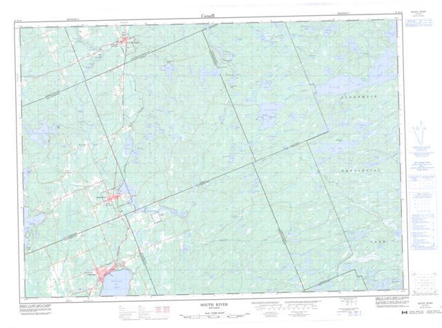 South River Topographic Paper Map 031E14 at 1:50,000 scale