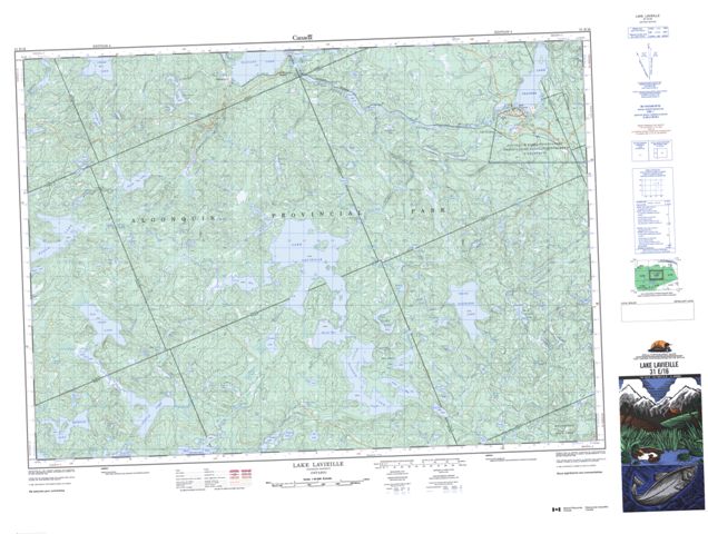 Lake Lavieille Topographic Paper Map 031E16 at 1:50,000 scale