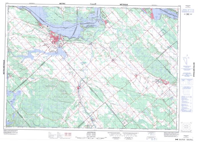 Arnprior Topographic Paper Map 031F08 at 1:50,000 scale