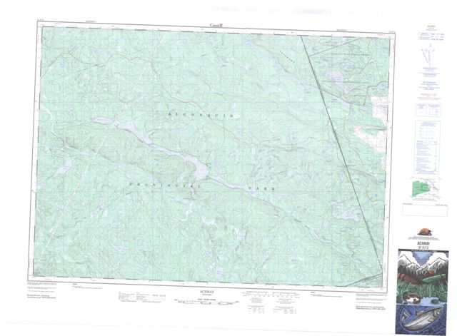 Achray Topographic Paper Map 031F13 at 1:50,000 scale