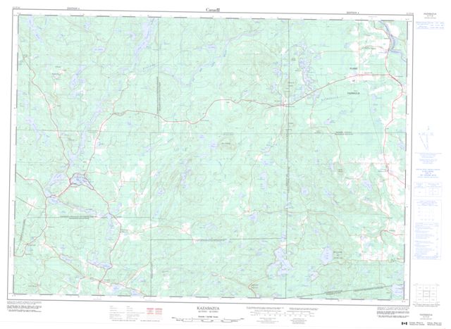 Kazabazua Topographic Paper Map 031F16 at 1:50,000 scale