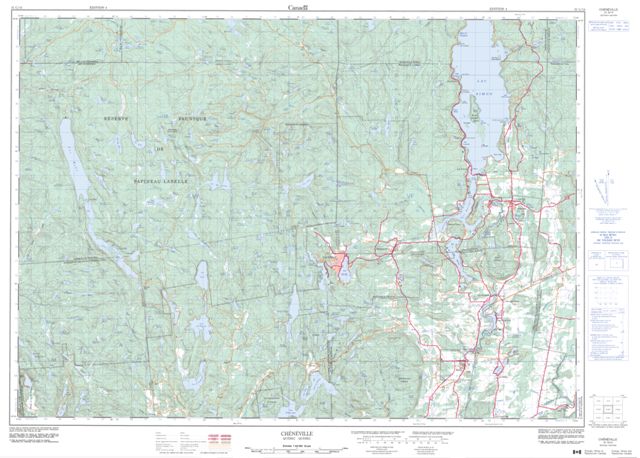 Cheneville Topographic Paper Map 031G14 at 1:50,000 scale