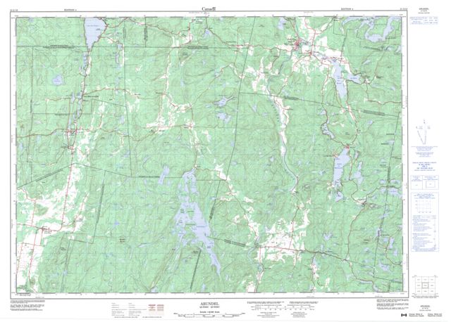 Arundel Topographic Paper Map 031G15 at 1:50,000 scale