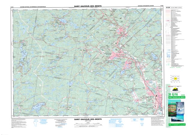 Saint-Sauveur-Des-Monts Topographic Paper Map 031G16 at 1:50,000 scale