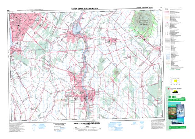Saint-Jean-Sur-Richelieu Topographic Paper Map 031H06 at 1:50,000 scale
