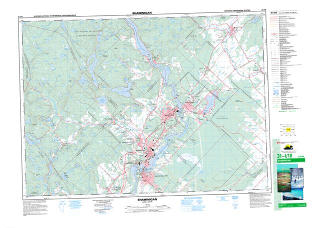 Shawinigan Topographic Paper Map 031I10 at 1:50,000 scale
