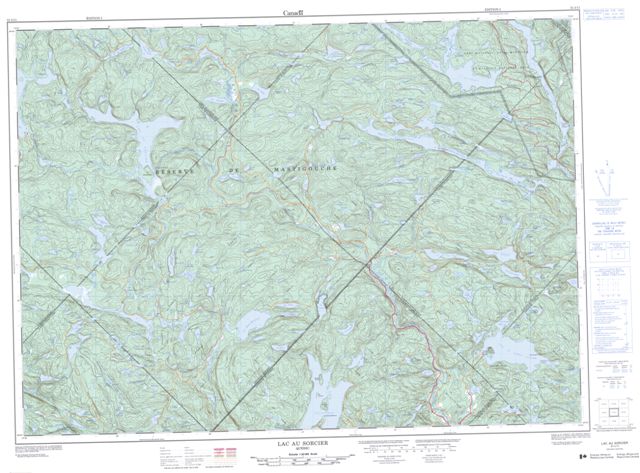 Lac Au Sorcier Topographic Paper Map 031I11 at 1:50,000 scale
