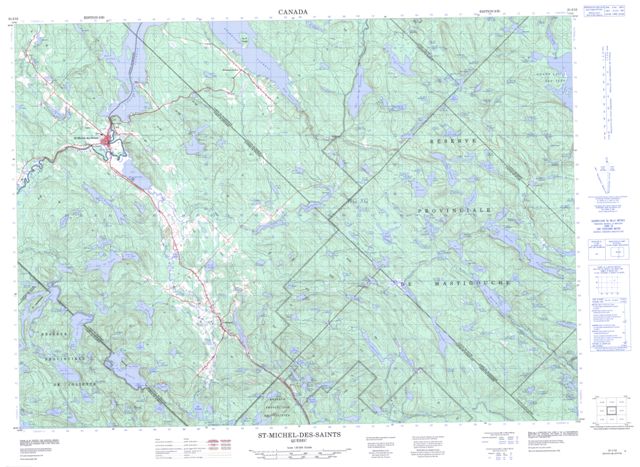 Saint-Michel-Des-Saints Topographic Paper Map 031I12 at 1:50,000 scale