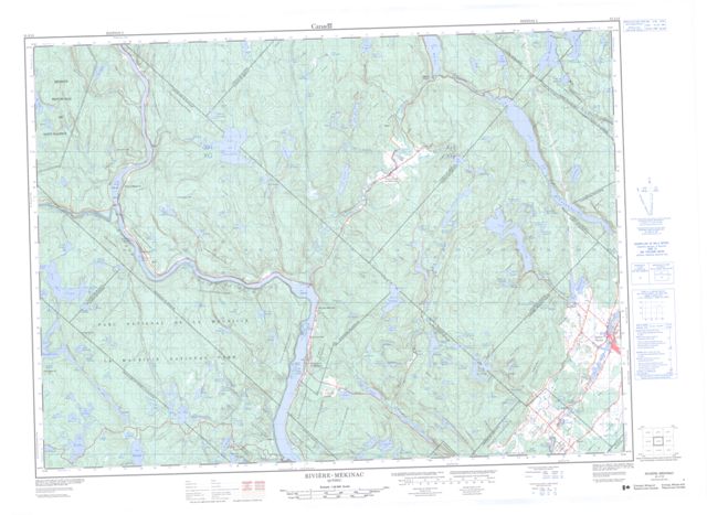 Riviere-Mekinac Topographic Paper Map 031I15 at 1:50,000 scale