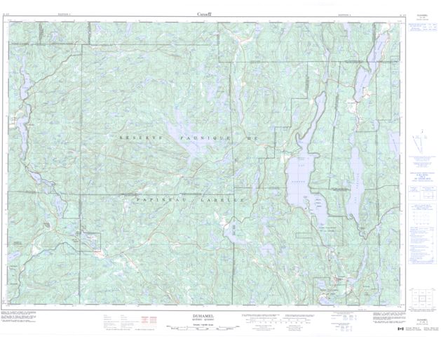 Duhamel Topographic Paper Map 031J03 at 1:50,000 scale