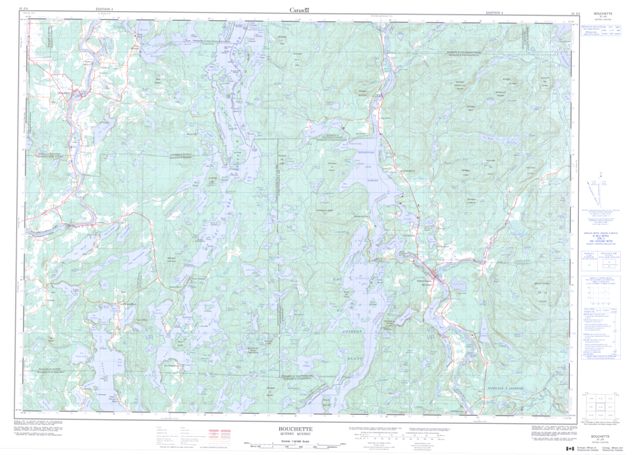 Bouchette Topographic Paper Map 031J04 at 1:50,000 scale