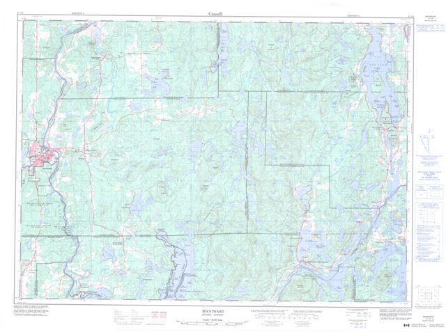 Maniwaki Topographic Paper Map 031J05 at 1:50,000 scale
