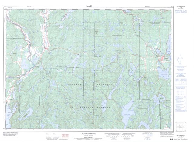 Lac-Nominingue Topographic Paper Map 031J06 at 1:50,000 scale
