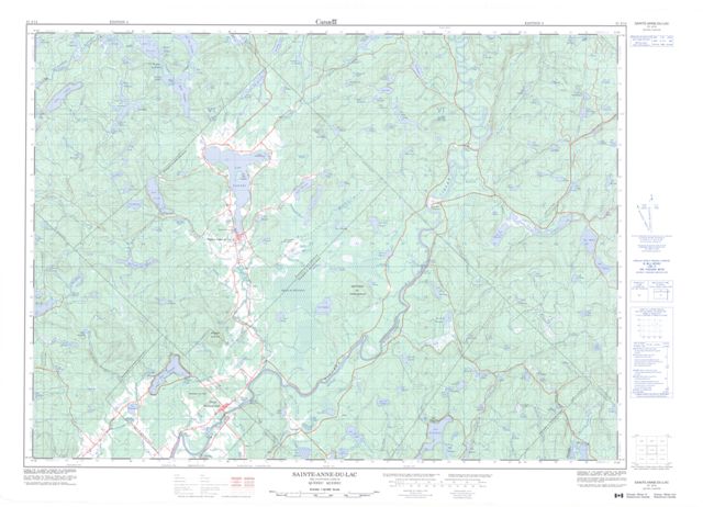 Sainte-Anne-Du-Lac Topographic Paper Map 031J14 at 1:50,000 scale