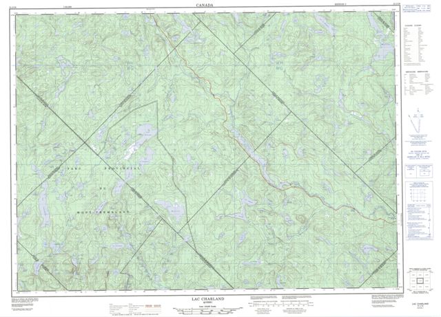 Lac Charland Topographic Paper Map 031J16 at 1:50,000 scale