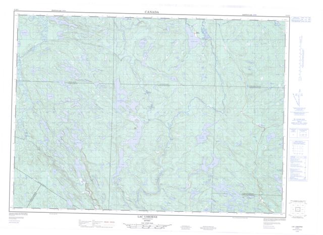 Lac Usborne Topographic Paper Map 031K02 at 1:50,000 scale
